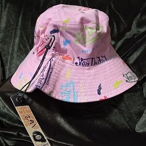 Von Dutch Kids Pink Bucket Hat
